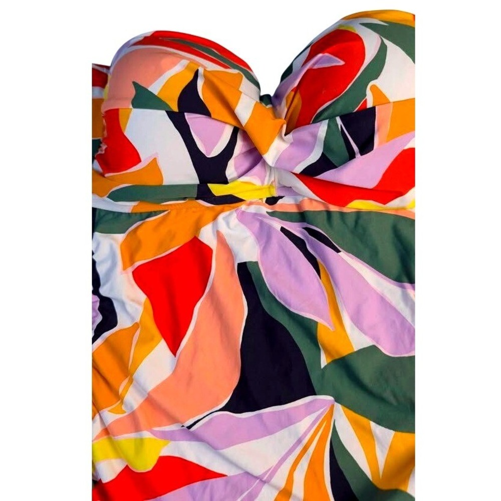 Anne Cole Tankini Top Womens Large Multicolor Tropical Twist Front 23MT25010 - Picture 10 of 15